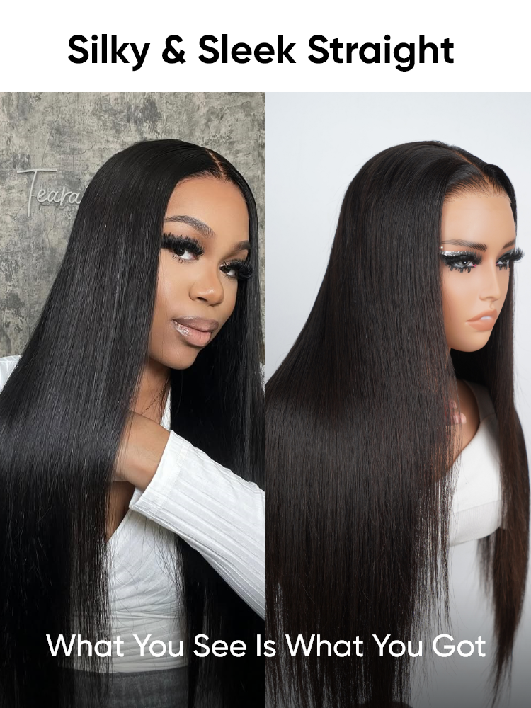 silky straight glueless wig