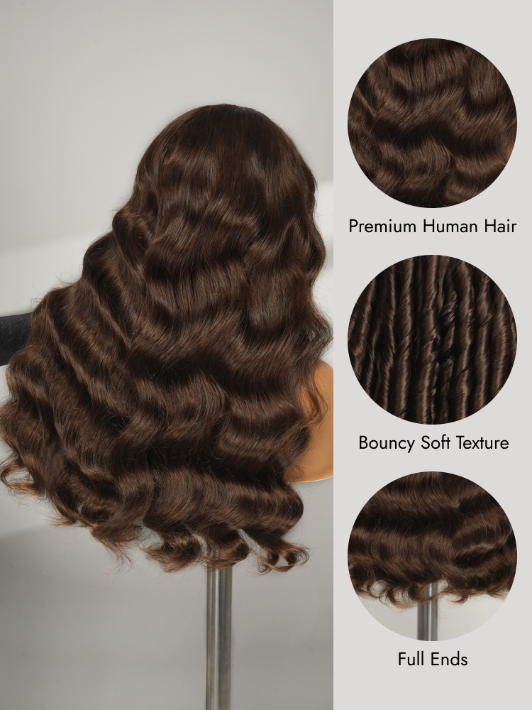 soft brown double drawn wig