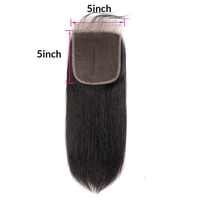 straight lace closure 5*5