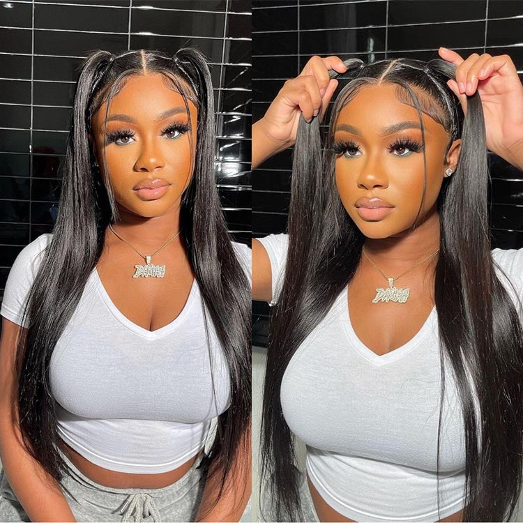 straight full lace wigs with baby hair