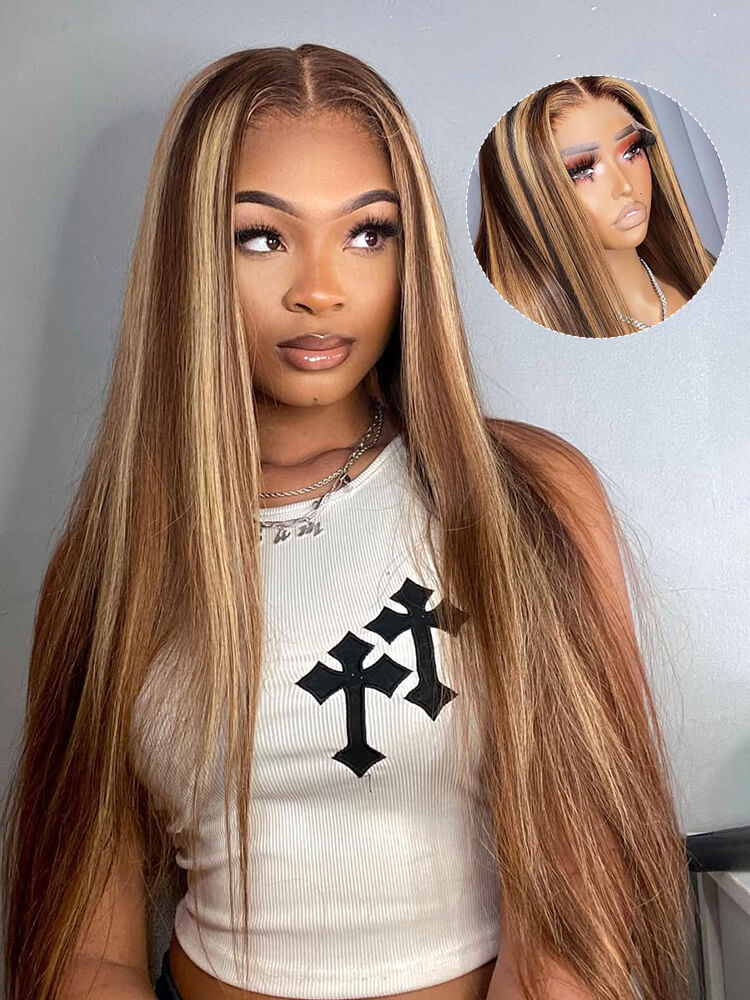 honey blonde highlight wigs