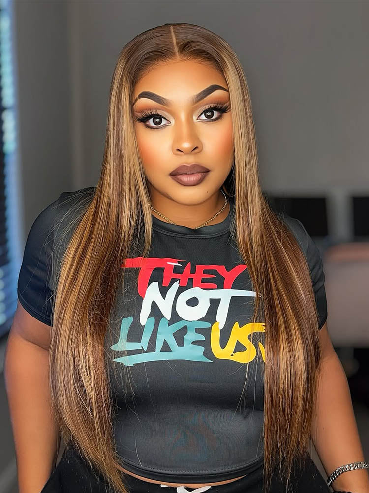 straight piano lace wig