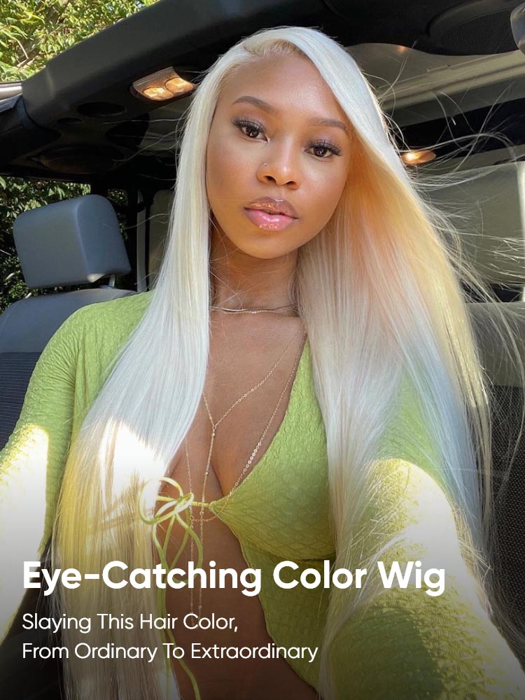stunning 613 blonde color straight wig