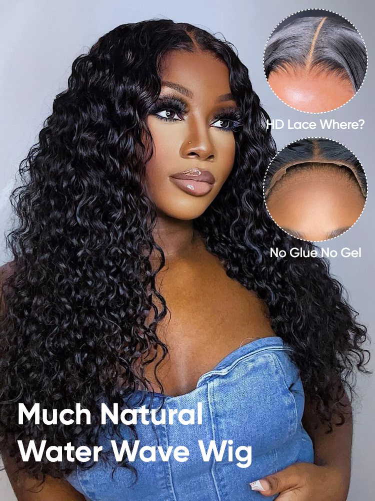 water wave glueless wig