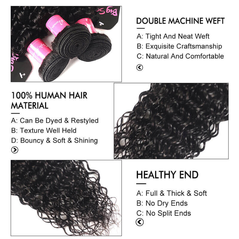 water wave 3 bundles with closure