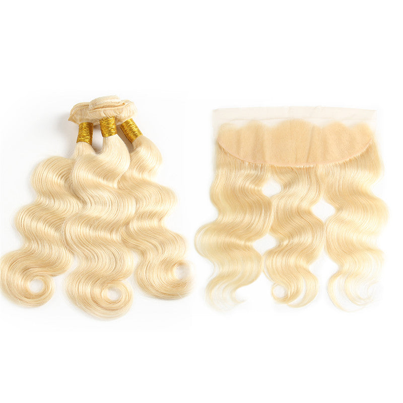 Body Wave Lace Frontal With 3 Bunbles