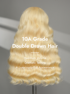 10A grade blonde double drawn wig