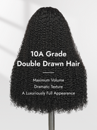 10A grade curly double drawn hair wig