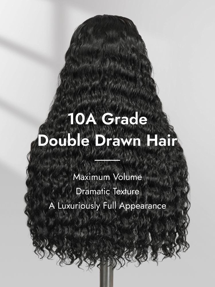 10A grade loose deep double drawn hair wig