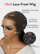 13x4 lace front wig cap with drawstring