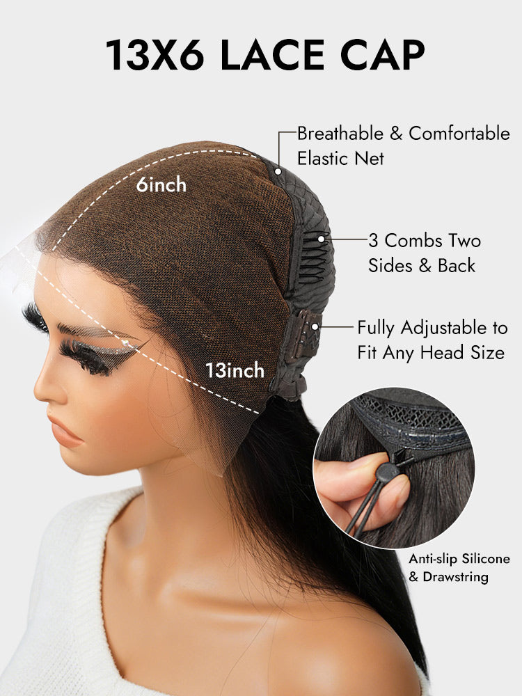 ポカポカベアー Salt and Pepper Lace Front Wigs Gray Water Wave 13x4 Lace Frontal