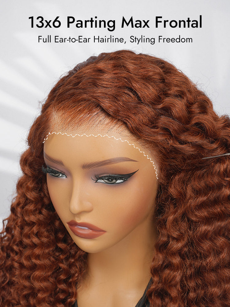 Dark Copper Brown Hair Deep Wave 13x6 LY Lace Wig – Yolissa Hair