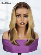 14 inch highlight bob ready to go wig