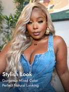 18-613 blonde highlight wigs