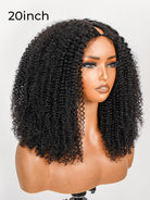 20inch Kinky Curly V Part Wig