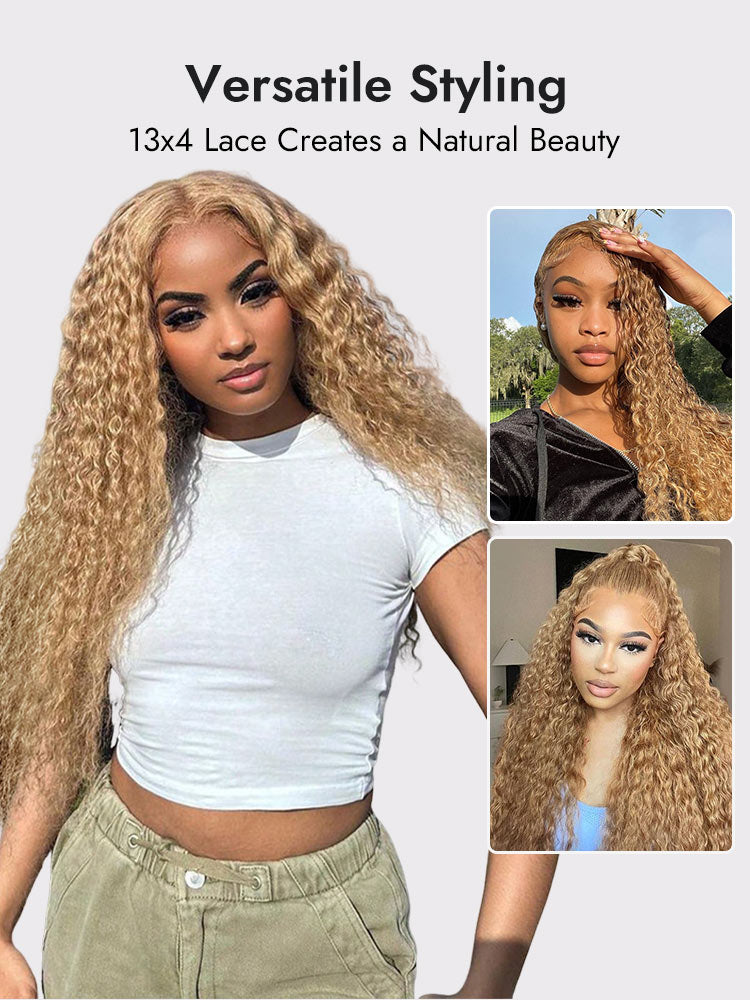 27 water wave 13x4 lace frontal wig