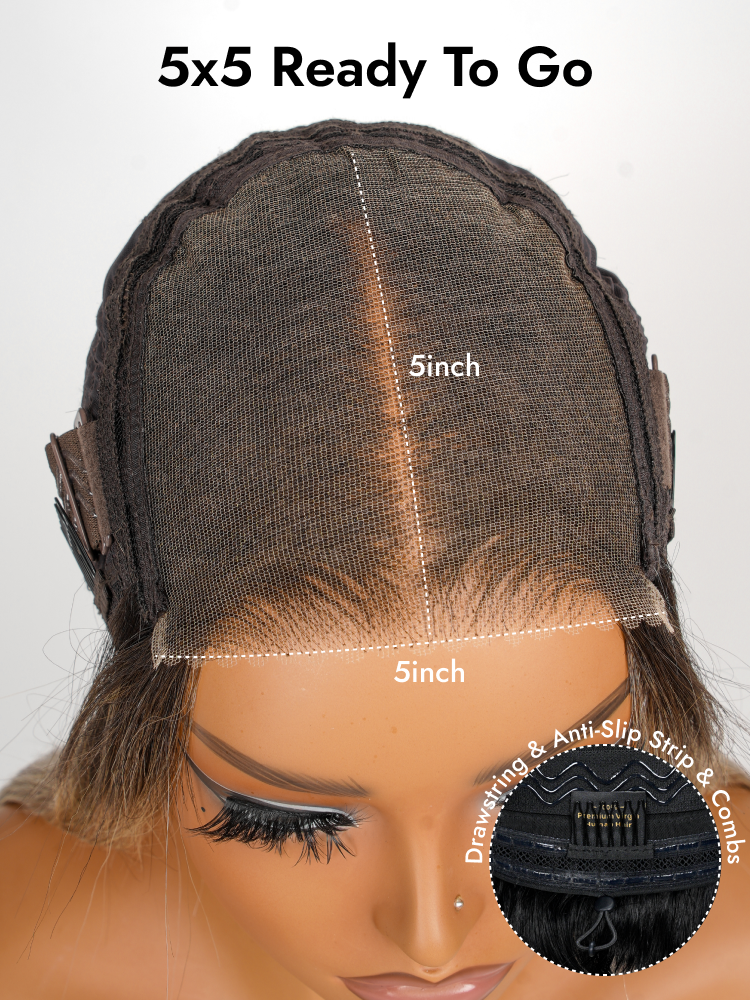 5x5 ready to go wig cap with drawstring