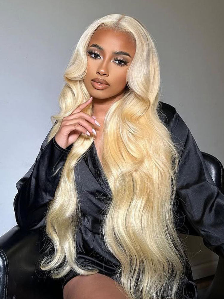 613 blonde body wave HD lace wig