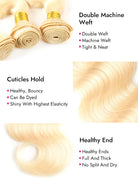 613 blonde body wave bundle details