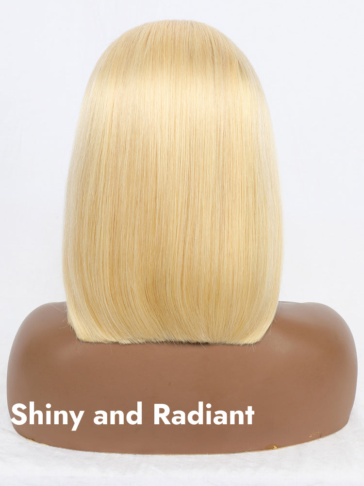 613 blonde straight bobcut wig