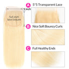 613 Blonde Hair Bundles With Closure