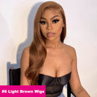 light brown lace front wigs