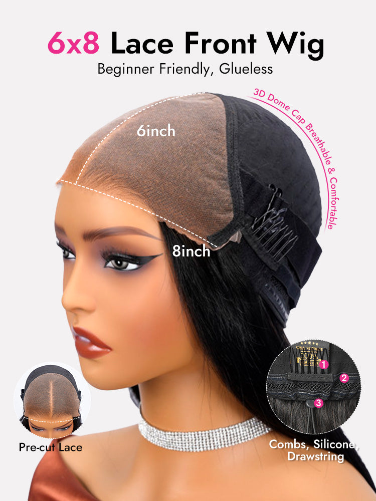6x8 ready to go wig cap with drawstring