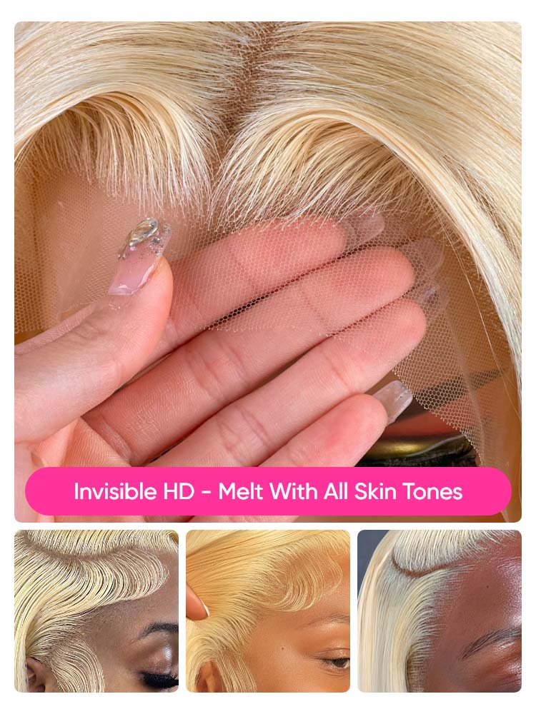 Blonde invisible HD lace