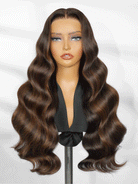Dark Brown With Highlights Wig