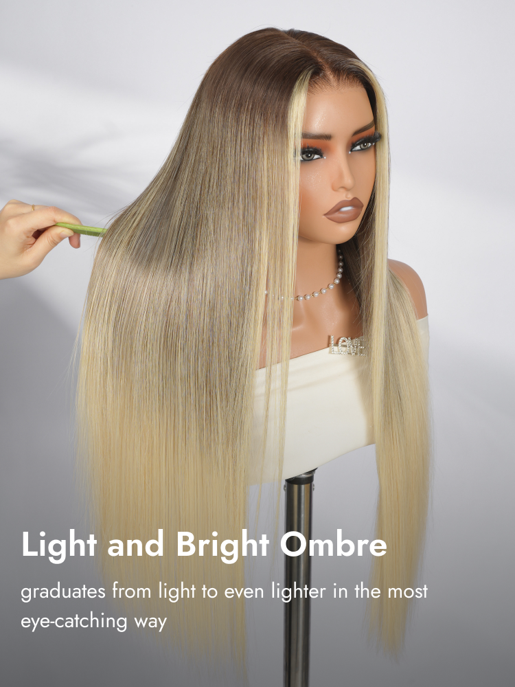 ash blonde closure wig