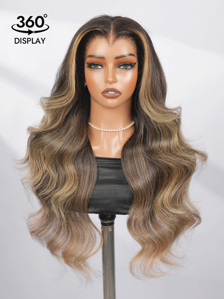 ash brown balayage 13x6 wig