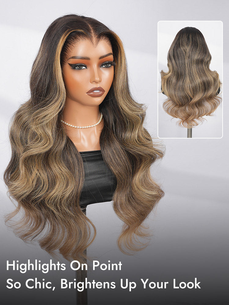 ash brown balayage wig