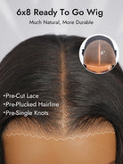 balayage blonde straight 6x8 glueless wig