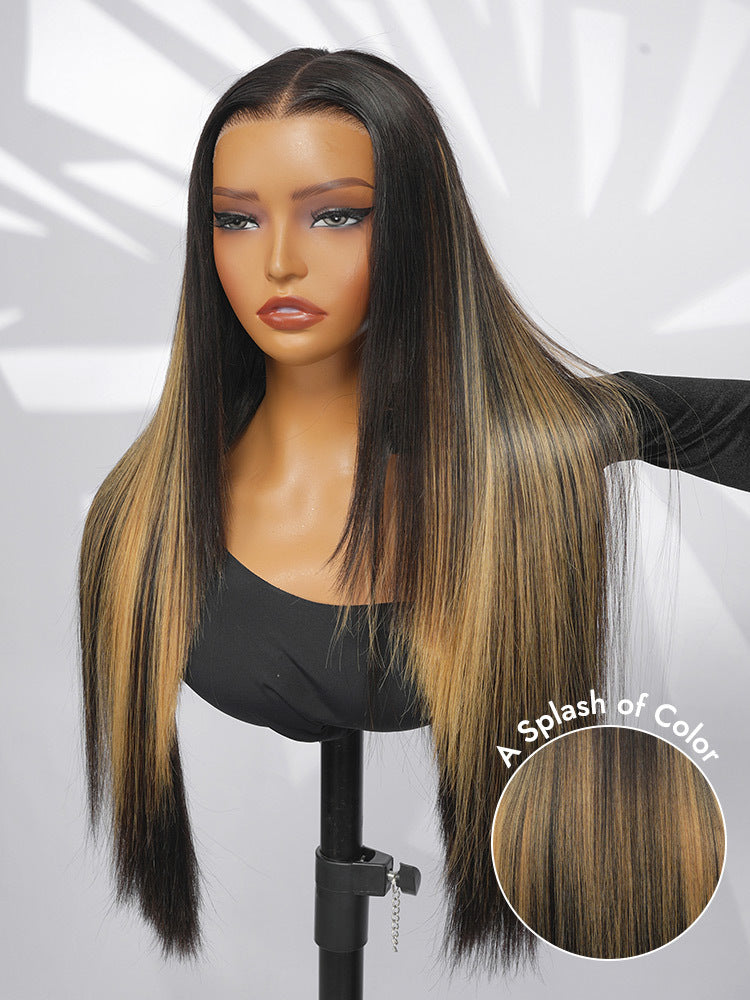 balayage hair wig with highlights