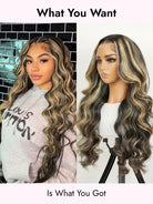 black and blonde body wave wigs