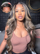 black and honey blonde wigs