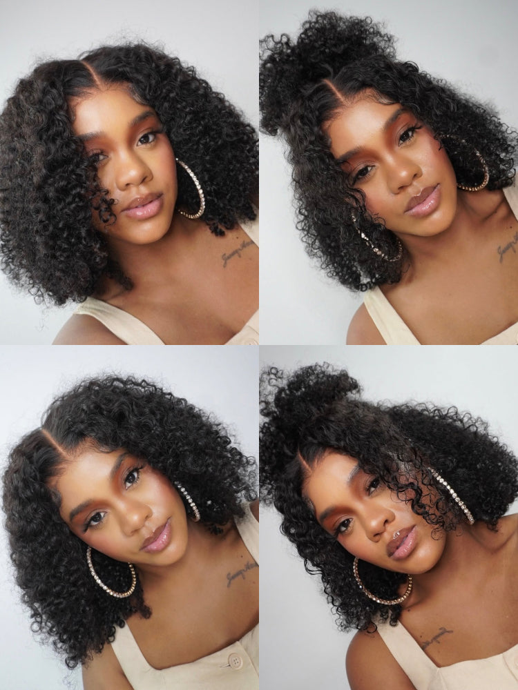 black curly bob wig