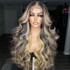 black hair and highlights