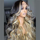 brown and blonde highlights wig