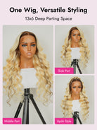 blonde ombre 13x6 wig with versatile styles