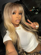 blonde wig with bangs