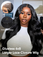 body wave 6x8 closure wig