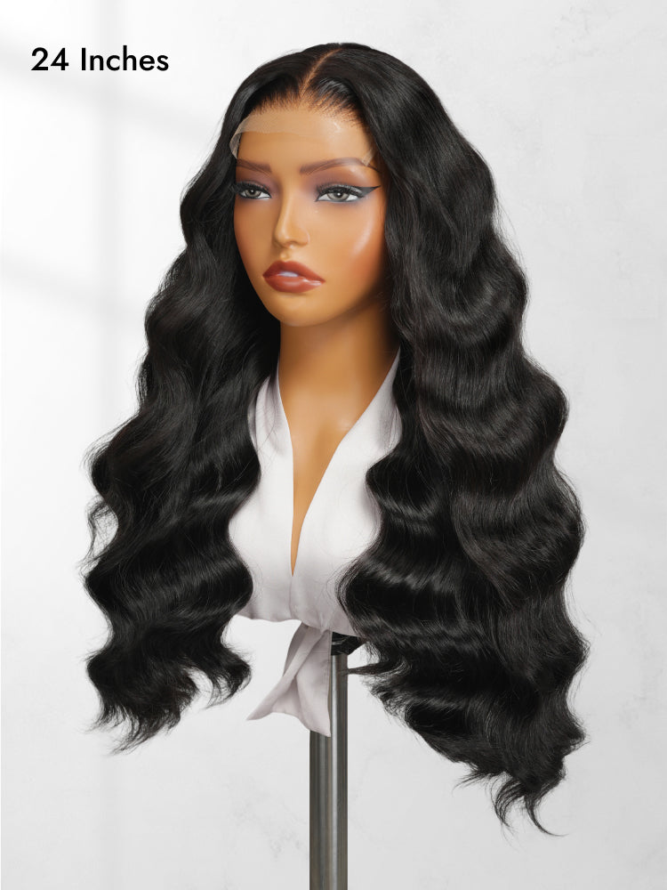 body wave double drawn 5x5 HD wig