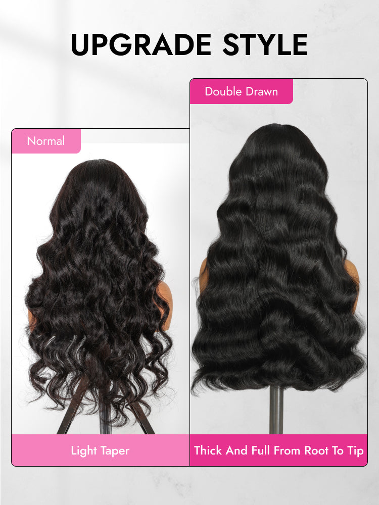 body wave double drawn upgrade style