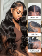 body wave frontal wig support versatile style