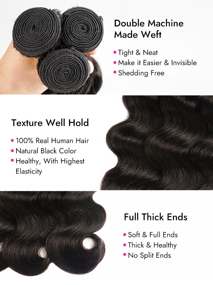 body wave high quality bundles