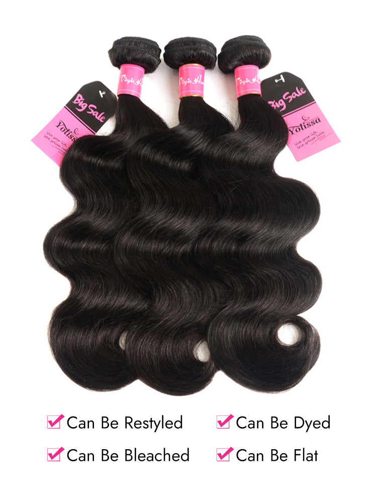 body wave human hair 3 bundles