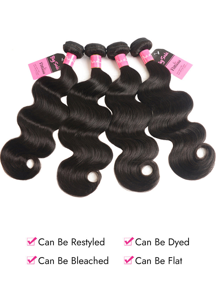 body wave human hair 4 bundles