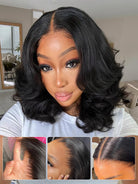 body wave invisible lace bob wig