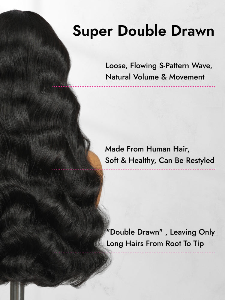 body wave super double drawn hair